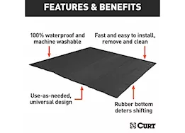 Curt Manufacturing Seat defender 60inx60in removable waterproof black cargo blanket protector