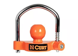 Curt Manufacturing Universal trailer coupler lock hardened steel w/chrome plated u-lock
