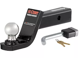 Curt Manufacturing Class iii/iv towing starter kit(includes 4in drop ball mount+2in chrome ball+locking receiver pin)