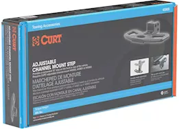 Curt Manufacturing Adjustable channel mount hitch step - 16in step attaches to any channel mount