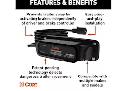 Curt Manufacturing True course advanced bluetooth trailer sway control system