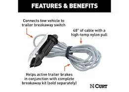 Curt Manufacturing (packaged)replacement breakaway switch lanyard