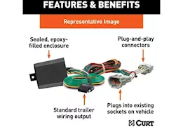 Curt Manufacturing 21-c sienna t-connector vehicle to trailer wiring harness