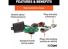 Curt Manufacturing 23-c telluride (all except lx or s models) custom vehicle-to-trailer wiring harness