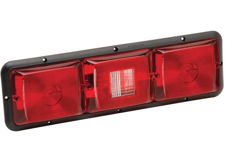Draw-Tite Taillight #84 recessed triple long horizonal red backup red - black base Main Image
