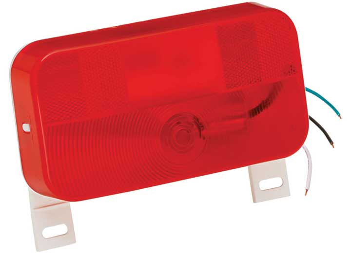Draw-Tite Taillight surface mount #92 red with license bracket with white base Main Image