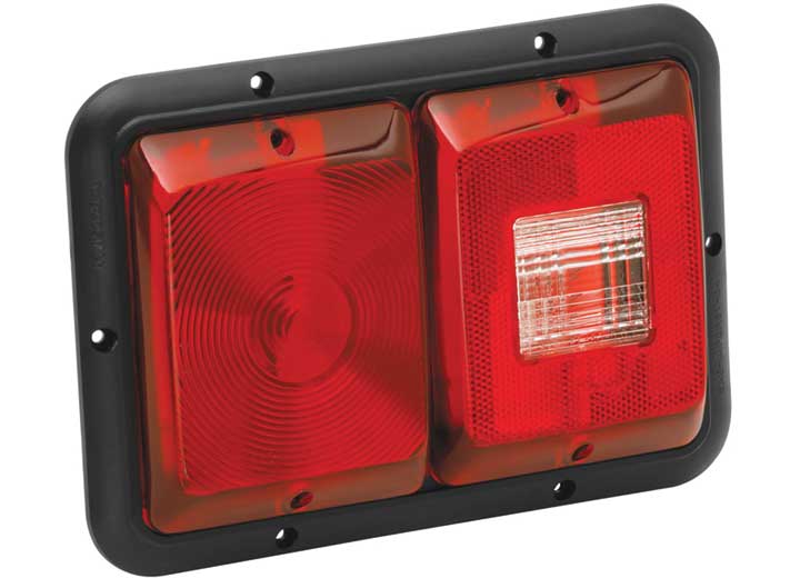 Draw-Tite Taillight #84 recessed double horizonal mount red backup with black base Main Image