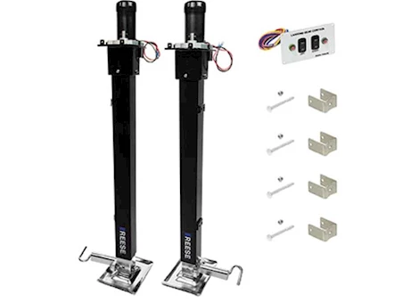 Draw-Tite FIFTH WHEEL RV LANDING GEAR 8K LIFT(INCL 2 SWITCHES,WIRING,HARDWARE & SPRING LOADED DROP LEG PINS)