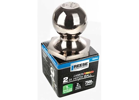 Draw-Tite Interlock carbon black nickel forged 2in x 1in x 2in 7500lb hitch ball Main Image