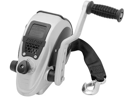 Draw-Tite Winch - hand crank, single speed w 20 strap and hook; 2,000 lbs  packaged Main Image