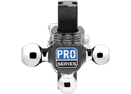 Draw-Tite Cls iii/iv adjustable tri-ball mount w/step & 1 7/8in/2in/2 5/16in chrome balls