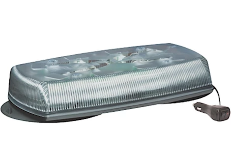 Ecco Safety Group LED MINIBAR: REFLEX, 15IN, 12-24VDC, 18 FLASH PATTERNS, MAGNET MOUNT, CLEAR DOME