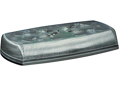 Ecco Safety Group Led minibar: reflex, 15in, 12-24vdc, 2.7 amps, 18 flash patterns, clear dome, amber/green, permament Main Image