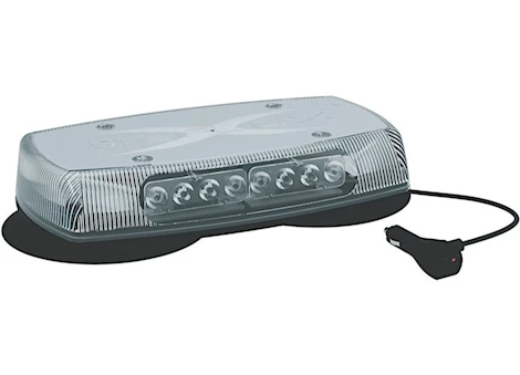 Ecco Safety Group Led minibar: reflex, 15in, 12-24vdc, 18 flash patterns, magnet mount, clear dome Main Image