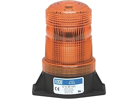 Ecco Safety Group Led beacon: medium profile, 12-80vdc, pulse8 flash, amber Main Image