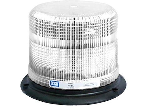 Ecco Safety Group LED BEACON: PULSE II, 12-48VDC, PULSE8 FLASH, CLEAR