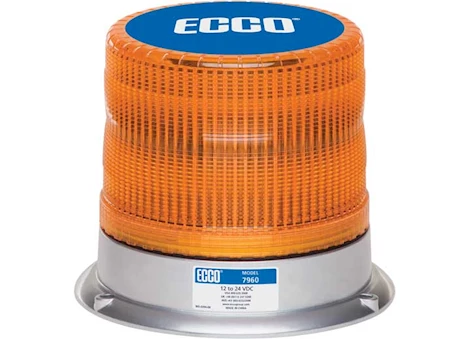 Ecco Safety Group LED BEACON: PULSE, 12-24VDC, AMBER LENS, AMBER LED