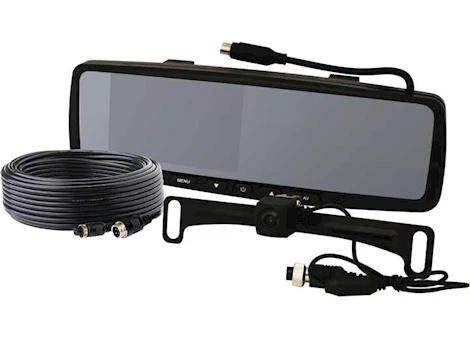 Ecco Safety Group GEMINEYE, 4IN LCD REAR VIEW MIRROR COLOR/AUDIO 12-24VDC(INCL EC4210B-M/EC2026-C/ECTC20-4)