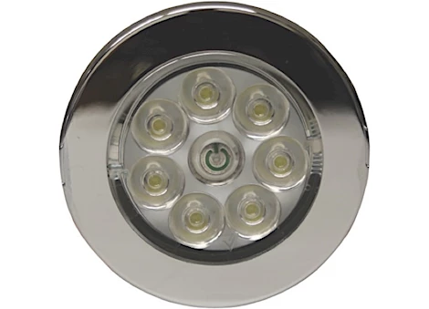 Ecco Safety Group Interior lighting 7 led round flush mount w/switch 12v chrome Main Image