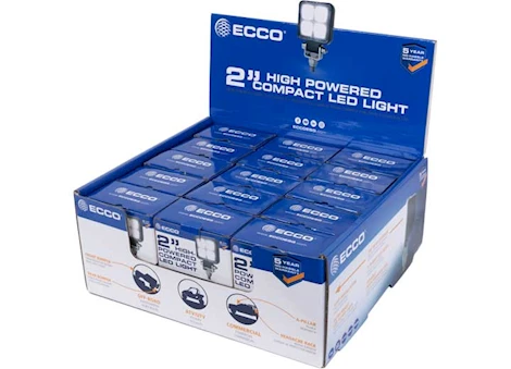 Ecco Safety Group 30 count counter pack - led worklamp 2in square w/(8) 2.5watt led's per light Main Image