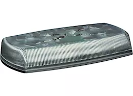Ecco Safety Group Led minibar: reflex, 15in, 12-24vdc, 2.7 amps, 18 flash patterns, clear dome, amber/green, permament