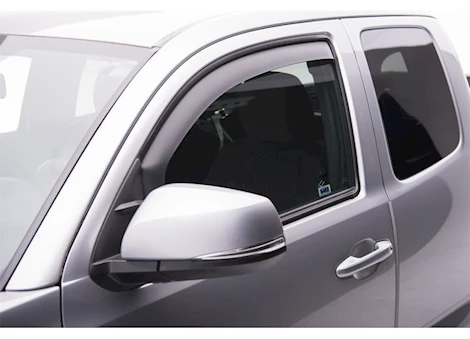EGR 16-23 TACOMA DOUBLE CAB IN-CHANNEL WINDOW VISORS FRONT & REAR SET MATTE BLACK FINISH
