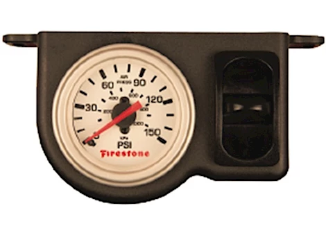 Firestone Plastic single pneumatic white gauge Main Image