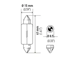 Hella, Inc. Bulb 24v 18w sv8.5-8 t4.625 15x43mm