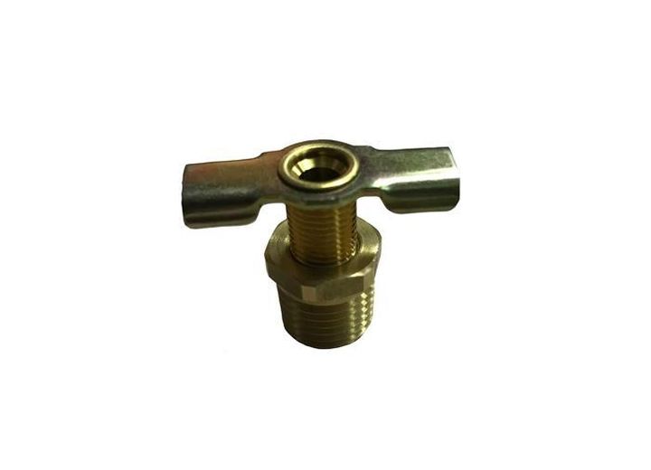 Hornblasters 1/4in male npt drain cock brass fitting Main Image
