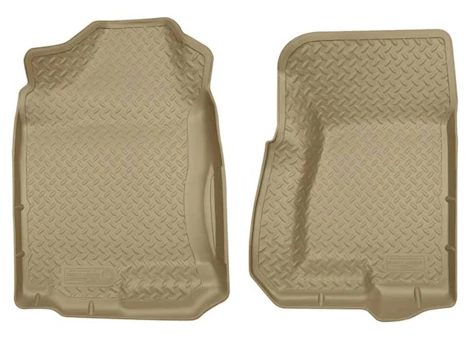 Husky Liner Classic Style Front Floor Liners - Tan for Extended or Crew Cab