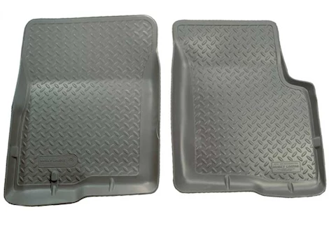 Husky Liner Classic Style Front Floor Liners - Grey for Standard Cab or SuperCab (Extended Cab)