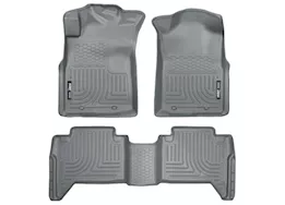 Husky Liner 05-15 tacoma crew cab weatherbeater front & 2nd seat floor liners grey
