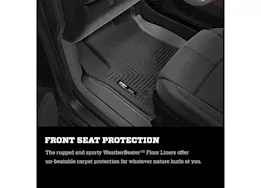 Husky Liner 16-17 tacoma access automatic transmission front floor liners weatherbeater series black