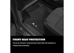 Husky Liner 14-17 silverado/sierra double cab 2nd seat floor liner (full coverage) x-act contour series black