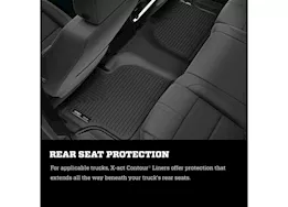 Husky Liner X-Act Contour 2nd Seat Floor Liner - Black for Extended Cab or Crew Cab