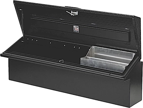 Highway Products 48X16X16 LOW SIDE TOOL BOX WITH SMOOTH ALUMINUM BASE/BLACK DIAMOND PLATE LID