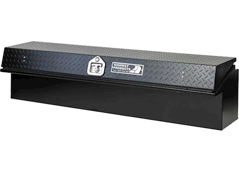 Highway Products 65 x 16 x 16 low side tool box w/smooth blk base, blk dia plate lid Main Image