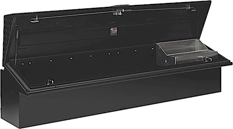 Highway Products 65X16X16 LOW SIDE TOOL BOX WITH SMOOTH ALUMINUM BASE/BLACK DIAMOND PLATE LID