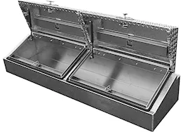 Highway Products 65x16x16 low side tool box with smooth aluminum base/diamond plate lid