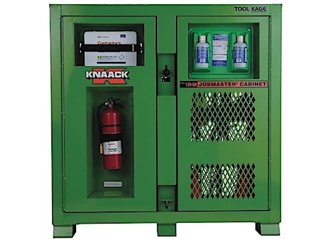 Knaack Safety kage cabinet, 59.4 cu ft, diamond-punched ext panels for visibility inside the cabinet Main Image
