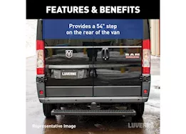 Luverne Truck Equipment Grip step 7in x 54in black aluminum rear step fleet kit/select ram promaster