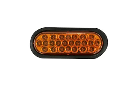 Magnum Truck Racks 6in amber oval grommet-mount strobes (installed)- one pair Main Image