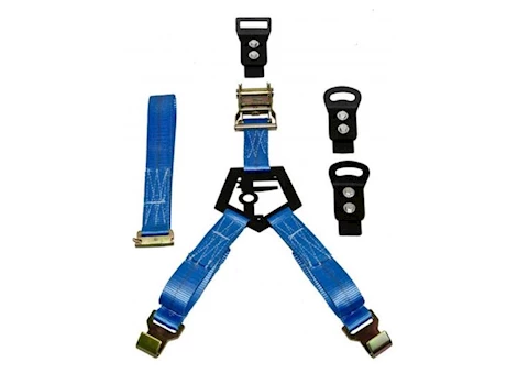 N-Fab Inc Universal tire carrier bed mount rapid strap blue strap-black powder coated Main Image