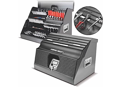 Powerbuilt/Cat Tools 26in rapid toolbox w/ magnet cover (grey) Main Image