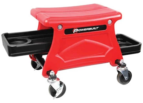 Powerbuilt/Cat Tools Heavy duty compact rolling seat with storage trays Main Image