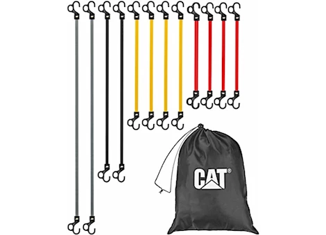 Powerbuilt/Cat Tools Cat  12 piece flat bungee strap with safety finger hook Main Image