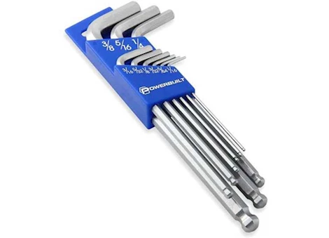 Powerbuilt/Cat Tools 9 piece sae long arm hex key wrench set Main Image