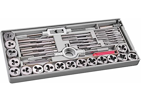 Powerbuilt/Cat Tools 40 piece sae tap and die set with injection case Main Image