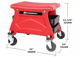Powerbuilt/Cat Tools Heavy duty compact rolling seat with storage trays