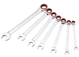 Powerbuilt/Cat Tools 7 piece metric 100 tooth ratcheting wrench set
